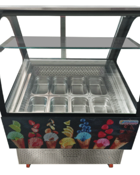 EXHIBIDORA  DE HELADO DE 8 POZAS