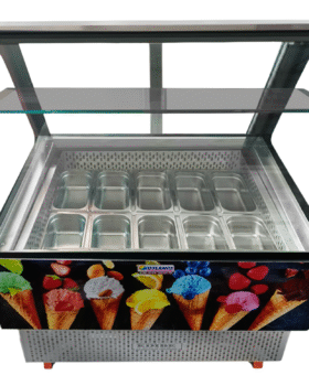 EXHIBIDORA  DE HELADO DE 10 POZAS