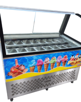 EXHIBIDORA  DE HELADO DE 16 POZAS